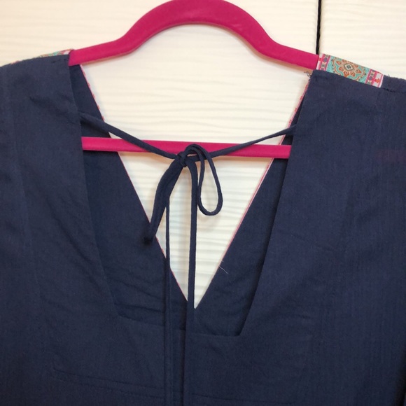 NWT White Mark navy dress with colorful trim. Size XL. - Picture 9 of 12